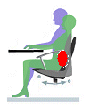 The chair backrest adjusts itself automatically to the natural changes in the form of the spine.