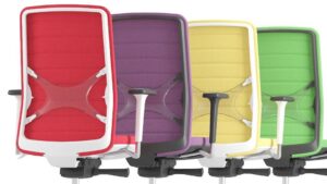 Breeze chair upholstered backrest version is available in hundreds of different colours
