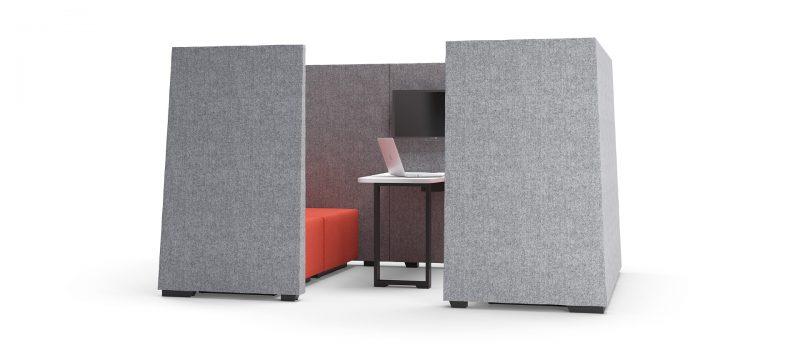 Jazz acoustic screen based quiet meeting seating