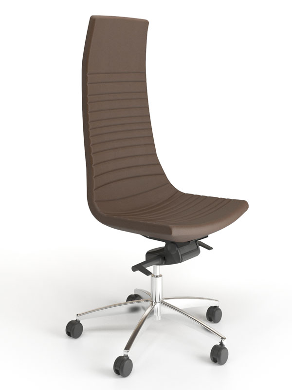 Northcape executive chair with detailed horizontal stitching design to seat pad and backrest. No armrests