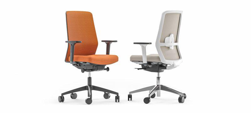 Aura synchro task chairs upholstered and mesh