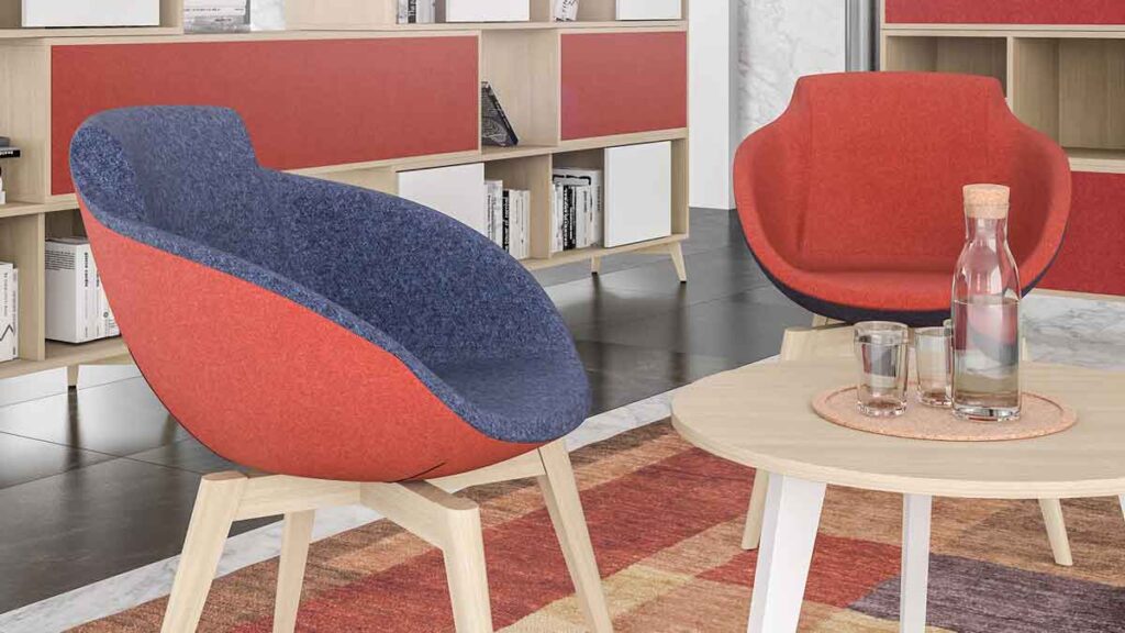 Tula chairs in blue and red