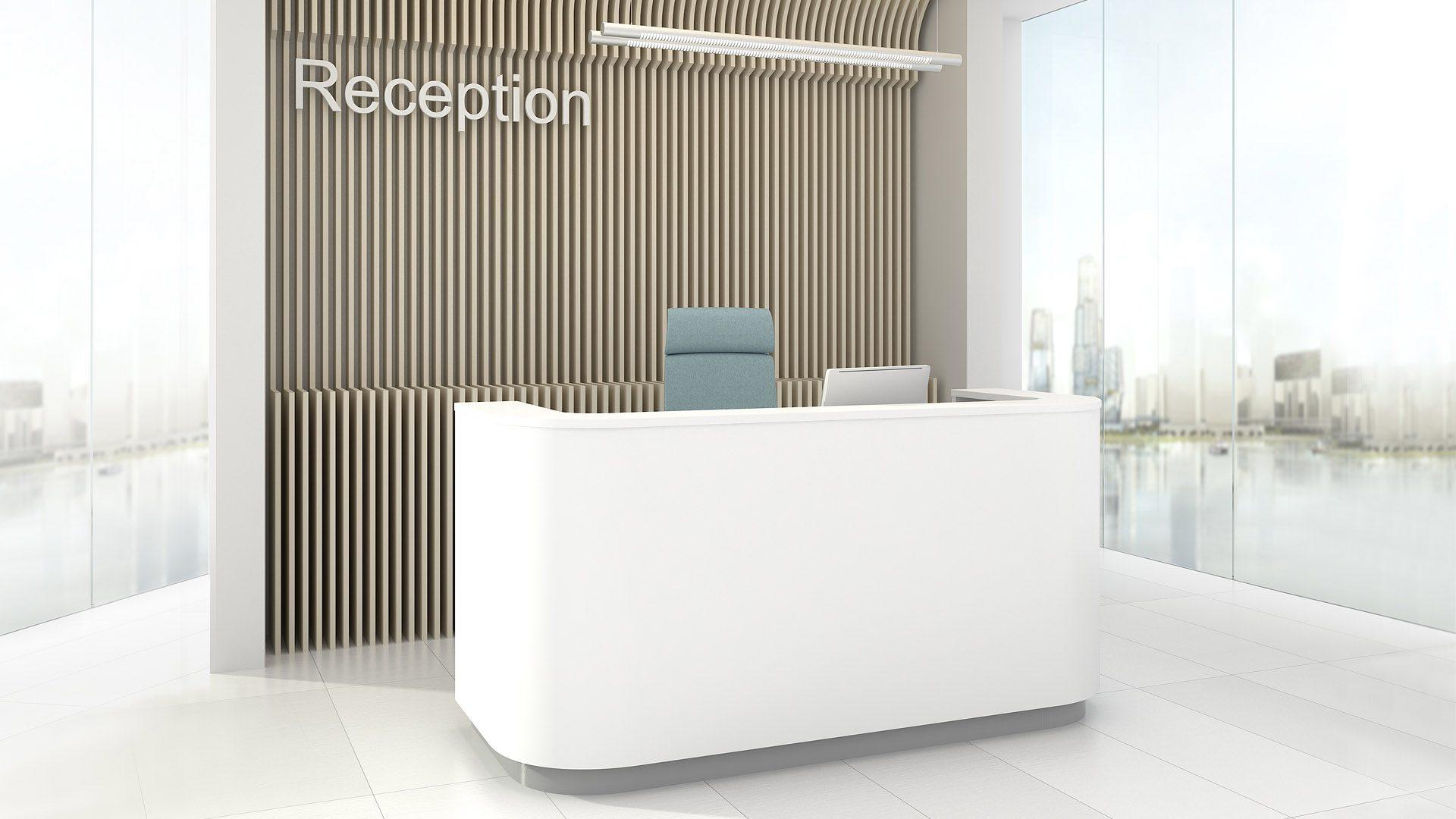 COSY one-size reception desk in white
