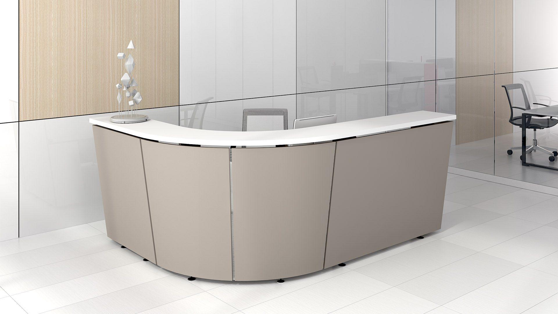 Tera Reception Counter with curved and straight sections