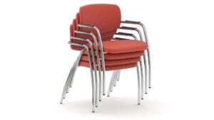 Gama chairs shown stacked 5 high