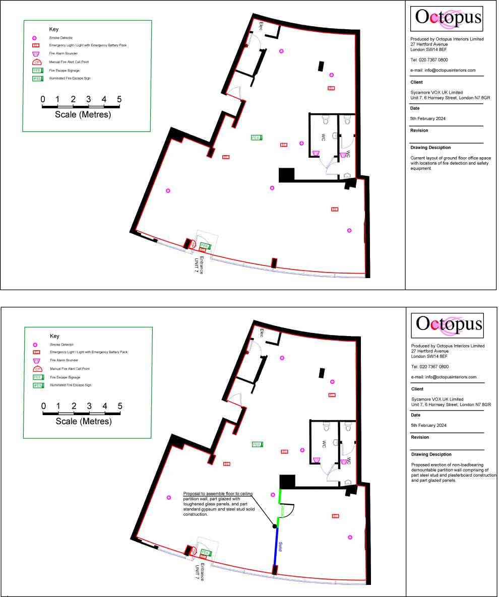 2D plan of current and proposed